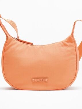 Athleta Peach-Orange Crescent Crossbody Bag